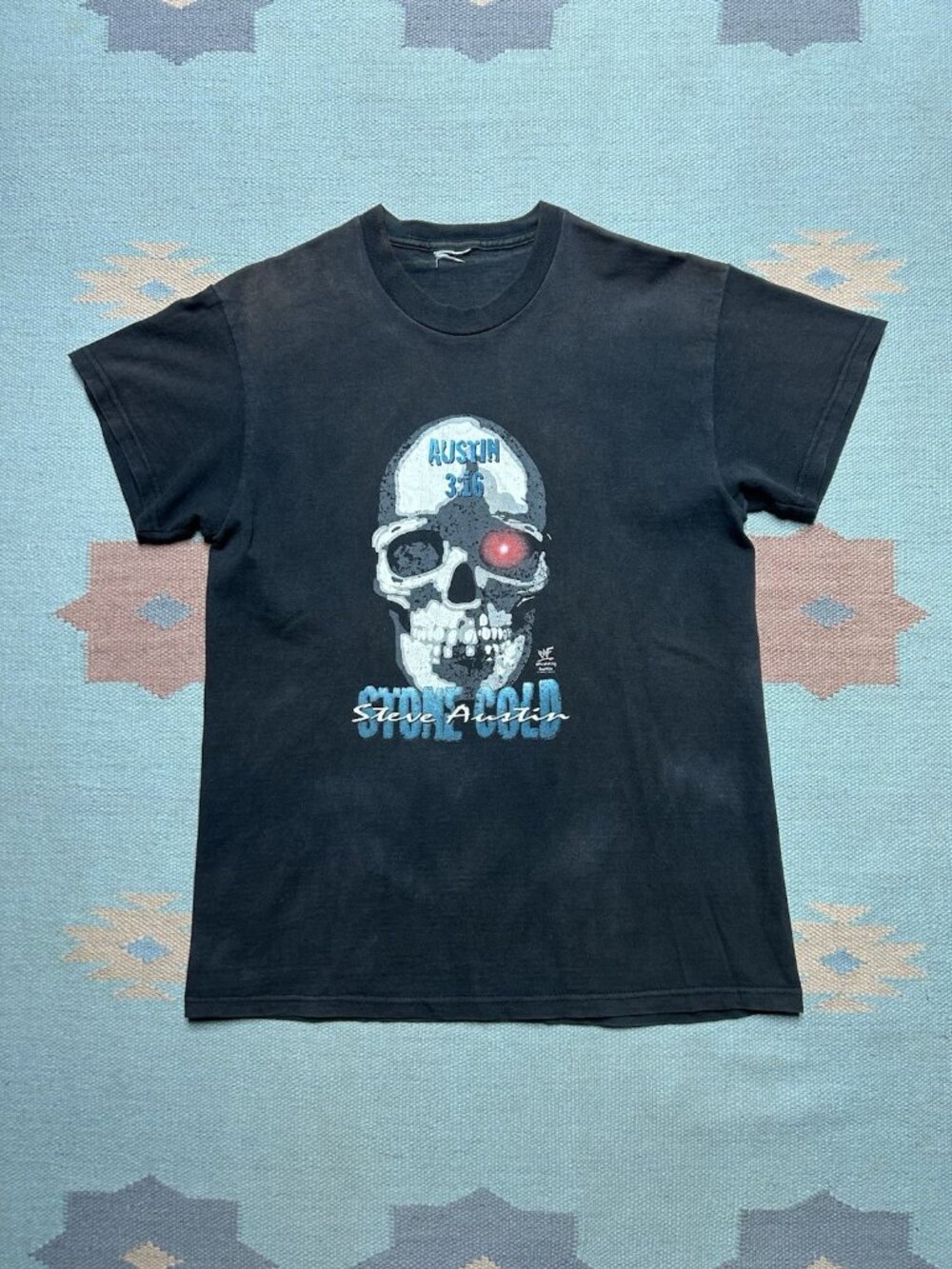 Vintage 90s t shirt stone cold Steve Austin WWF wrestling terminator skull M/L